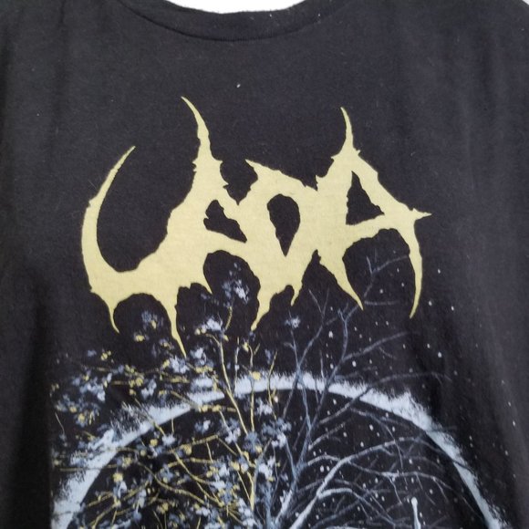 Uada Band T-Shirt Top Shirt XL Black Skull Grim Reaper Black Metal Haunted White - Picture 5 of 9